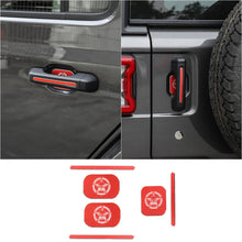 For 2018+ Jeep Wrangler JL 2-Door Version Exterior Door Handle Bowl Sticker Trim Cover (3 pcs) RT-TCZ