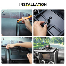 For 2007-2011 Jeep Wrangler JK Center Console Phone Holder Mount Bracket with Storage Box（3 pcs） RT-TCZ