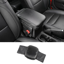 For 2018+ Jeep Wrangler JL JLU & Gladiator JT Center Console Armrest Box Cover Leather Pad with Side Storage Pockets Bag RT-TCZ