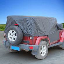 For 2007+ Jeep Wrangler JK JL 2Door Car Cover Waterproof Black Dust UV Protection