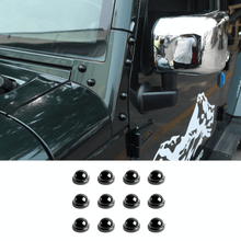 For 2007-2018 Jeep Wrangler JK JKU A Pillar Screw Protection Bolt Cover Hood Trim 12pcs RT-TCZ