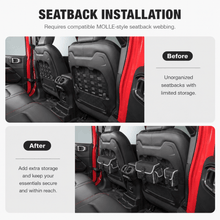 Canvas MOLLE Storage Bag Set for Jeep Wrangler Seat Back & Tailgate Organizer Accessories