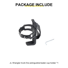 For Jeep Wrangler JK JL Interior Rear Cargo Trunk Fire Extinguisher Cup Holder Stand Support RT-TCZ
