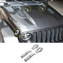 For 2018+ Jeep Wrangler JL & Gladiator JT Hood Hinge Latch Lock Catch Cover Trim Accessories 4PCS RT-TCZ