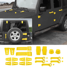 For 2007-2018 Jeep Wrangler JK 21 x Door Handle Hinge Cover Hood Rubber Head Cap Trim Cover Kit RT-TCZ