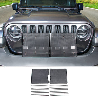 For Jeep Wrangler JL JLU & Gladiator JT 2018+ Iron Front Grille Insect Nets Mesh Cover