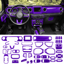 For 2018–2023 Jeep Wrangler JL & Gladiator JT – ABS Dashboard, Steering Wheel & Console Full Set Covers 42 PCS Interior Trim Kit RT-TCZ