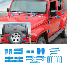 For 2007-2018 Jeep Wrangler JK 4-Door Version Full Set Exterior Decoration Hinges Trims Cover Kit (31 pcs) RT-TCZ