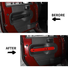 For 2007-2010 Jeep Wrangler JK 2 Door Interior Door Armrest Handle Cover Trim Decor RT-TCZ