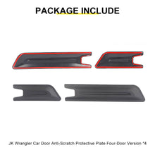 For 2007-2018 Jeep Wrangler JK 4-Door Version Car Door Anti Scratch Protective Panel Trim Cover (4 pcs) RT-TCZ