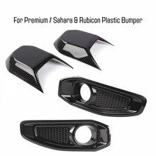 For 2018+ Jeep Wrangler JL/Gladiator JT Front Fog Light & Front Bumper Fog Light Trim Bezels RT-TCZ