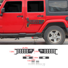 For Jeep Wrangler JK JL Front Rear Door Mount Molle Panel Storage Foot Peg Kit Bracket Accessories