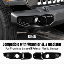For 2018+ Jeep Wrangler JL/Gladiator JT Front Fog Light & Front Bumper Fog Light Trim Bezels RT-TCZ