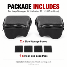 For 2011-2018 Jeep Wrangler JKU 4 Door Rear Trunk Side Storage Bag Pockets Box RT-TCZ