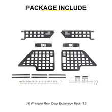 For Jeep Wrangler JK JL Front Rear Door Mount Molle Panel Storage Foot Peg Kit Bracket Accessories RT-TCZ