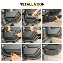 For 2018-2023 Jeep Wrangler JL & Gladiator JT Interior Front Rear Door Mesh Storage Pockets Box RT-TCZ
