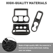For 2011-2018 Jeep Wrangler JK Center Console Air Vent Switch & Gear Cup Holder Panel Cover Trim (3 pcs) RT-TCZ
