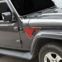 For 2018+ Jeep Wrangler JL & Gladiator JT Exterior Front Leaf Board Fender Air Outlet Sticker Trim Cover (2 pcs) RT-TCZ
