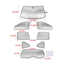 For 2007-2016 Jeep Compass 4-Door Windshield Sunshade Side Window Sunscreen Heat Insulation Sun Visor 8PCS RT-TCZ