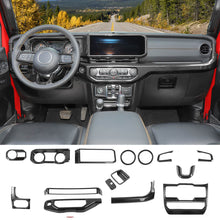 For 2024+ Jeep Wrangler JL & Gladiator JT Interior Center Console Cover Trim Kit (15 pcs) RT-TCZ