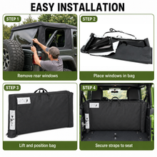 For 2018+ Jeep Wrangler JL JLU Trunk Soft Top Window Storage Bag RT-TCZ