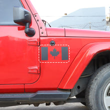 For Jeep Wrangler CJ YJ TJ JK JL JT Canadian Flag Sticker Die Cut Decal Canada Maple Leaf Cover Trim Black RT-TCZ