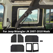 For 2007-2010 Jeep Wrangler JK Interior Rear Window Roof Heat Insulation Cotton (6 pcs)