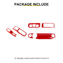 For 2024+ Jeep Wrangler JL & Gladiator JT Center Console Dashboard Gear Shift Bezel Trim Cover Kit (6 pcs) RT-TCZ