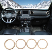 For 2018-2023 Jeep Wrangler JL & Gladiator JT Dashboard Air Conditioning Vents Cover Ring Trim Aluminum Alloy RT-TCZ