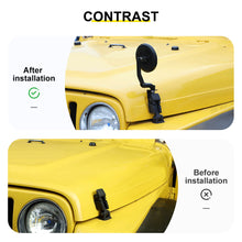 For Jeep Wrangler JK TJ Engine Hood Latches Mount Sand Board Rearview Mirror RT-TCZ