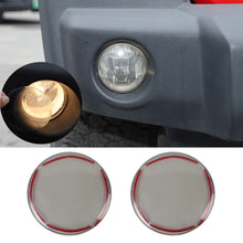 For Jeep Wrangler JK 2007-18 /Compass 08-10 /Patriot 11-16 Smoked Front Fog Lamp Light Cover Trim Blackened RT-TCZ