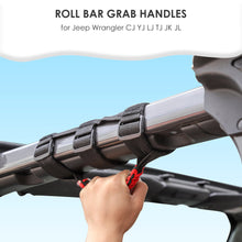 RT-TCZ Roll Bar Grab Handles Grip Handle For Jeep Wrangler YJ TJ JK JKU JL JLU & Gladiator JT 2020+ Black & Red