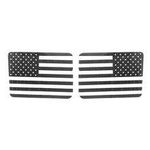 For 2007-2010 Jeep Wrangler JK JKU Rear Window American Flags Trim Sticker Decals Carbon Fiber RT-TCZ