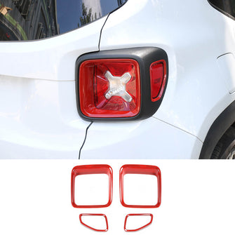 For 2016+ Jeep Renegade 4 x Rear Tail Light Cover Frame Decor Trim RT-TCZ