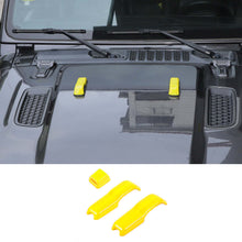 For 2018+ Jeep Wrangler JL Engine Hood Bra Trim & Rear Wiper Nozzle Trim Cover 3Pcs RT-TCZ