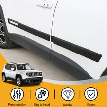 For 2016+ Jeep Renegade 4pcs Body Door Side Molding Cover Trim Black ABS RT-TCZ