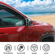 For 2014+ Jeep Cherokee Rear View Mirror Rain Eyebrow Trim Chrome ABS RT-TCZ