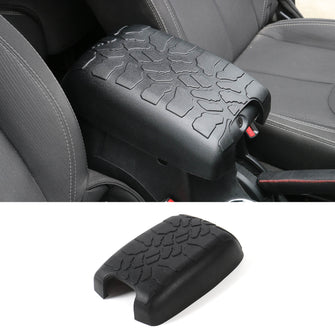 RT-TCZ Black Center Console Armrestbox Antiscraches Pet Pad Crack Pattern Surface Waterproof Rubber Pad Cover for Jeep Wrangler JK JKU 2011-2017