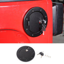 For 2007-2018 Jeep Wrangler JK JKU Gas Cap Cover Locking Fuel Filler Door Cover Black