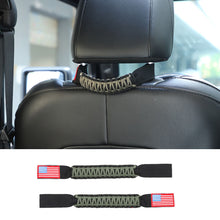 For Jeep Wrangler TJ JK JL & Gladiator JT Grab Handle Rear Seat Headrest Grip USA Flag RT-TCZ