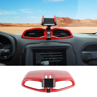 For 2015+ Jeep Renegade Central Air Vent Phone Holder Bracket Stand Cover Trim RT-TCZ