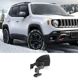 RT-TCZ Car Phone & Cup Holder Mount Multifunction Stand for Jeep Renegade 2015+ Black