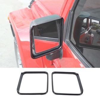 RT-TCZ Rear View Mirror Trim Cover Interior Accessories for Jeep Wrangler JK JKU 2007-2018 Sahara Rubicon Sport Freedom 2 PCS