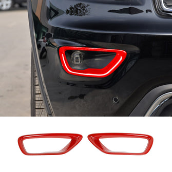 For 2018+ Jeep Grand Cherokee 2x Front Fog Light Lamp Decor Cover Trim RT-TCZ