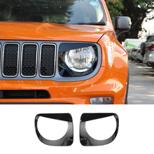 For 2019-2021 Jeep Renegade Headlight Bezels Angry Bird Head Lamp Ring Trim Cover RT-TCZ