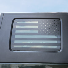 For 2007-2010 Jeep Wrangler JK JKU Rear Window American Flags Trim Sticker Decals Black RT-TCZ