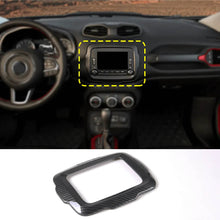 For 2015-2017 Jeep Renegade Navigation GPS Screen Frame Decor Cover Trim Carbon Fiber RT-TCZ