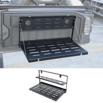 RT-TCZ Tailgate Table Rear Trunk Door Rack Cargo Holder Shelf for Jeep Wrangler JL 2018+ Black