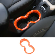 For 2016+ Jeep Renegade Interior Front Water Cup Holder Trim Cover Decor Ring RT-TCZ