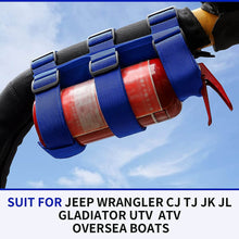 RT-TCZ Adjustable Roll Bar Fire Extinguisher Mount Holder for Jeep Wrangler Unlimited CJ YJ LJ TJ JK JKU JL JLU JT 4XE 1953-2021, Blue